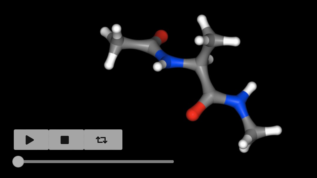 View of first molecule in the aladip movie