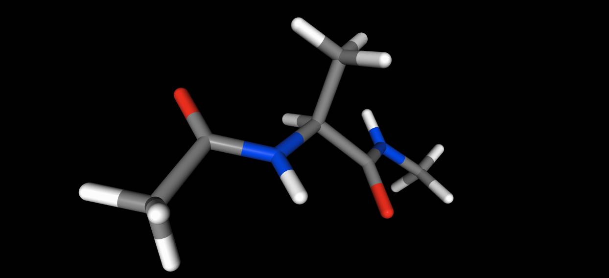 View of the first molecule in the trajectory