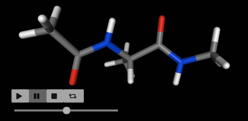 View of first molecule the subset of the aladip movie
