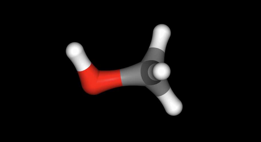 View of the perturbed state (methanol)