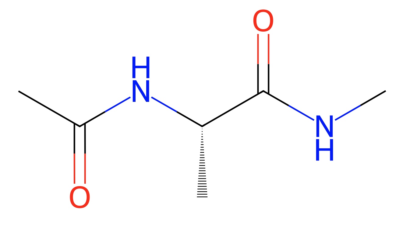 2D view of first molecule the subset of the aladip movie